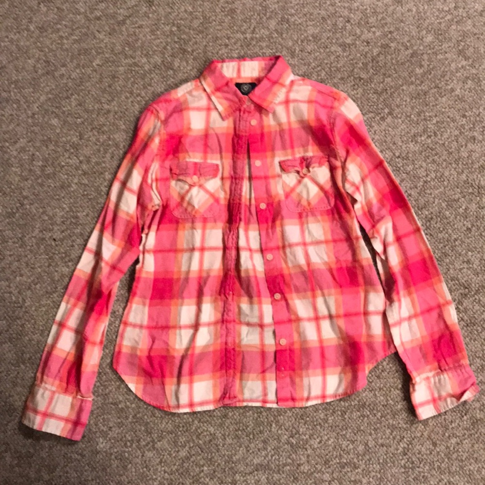 Flannel American eagle. Slightly worn. Looks new